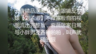 云盘精品泄密！济南眼镜反差婊【刘孟淑】不雅露脸自拍视图流出完整版，紫薇居家日常与小胖男友各种啪啪，叫声就骚的狠