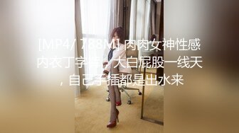 [MP4/ 788M] 肉肉女神性感内衣丁字裤，大白屁股一线天，自己手插都是出水来